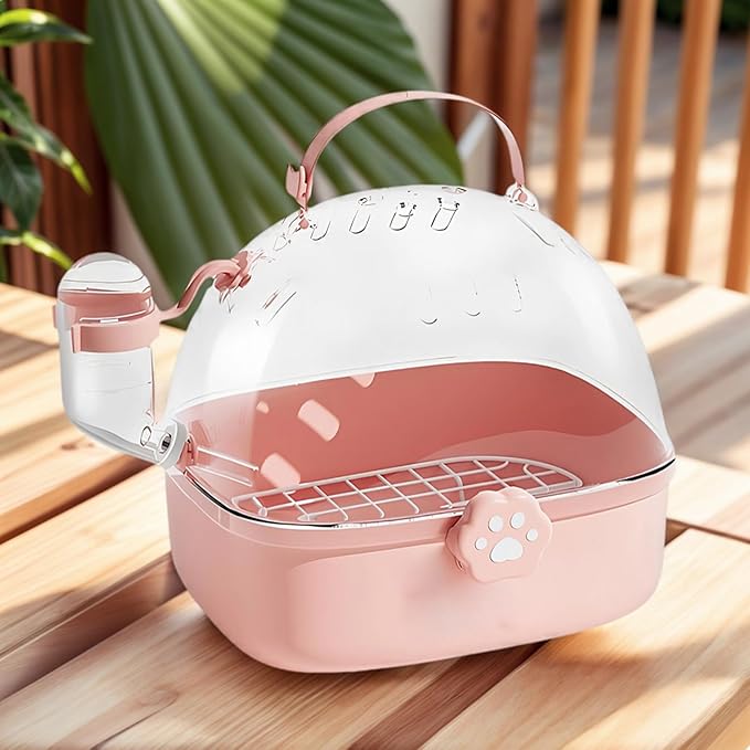 Bird Carrier Cage | PVC Chinchilla Carrier Cage with Water Bottle | Pet Bird Carrying Supplies Spacious Design for Sparrow Macaws Conures Chinchillas Budgies Cockatiels Parakeet Hedgehog