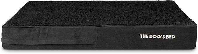 The Dog’s Bed Orthopedic Memory Foam Dog Bed Mattress, Plush Fabric, Black Plush, XL, 6-Inch