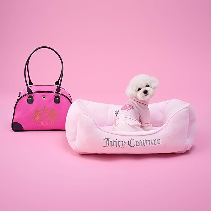 Juicy Couture Silky Satin Pajamas for Dogs and Cats - Black - Medium/Large Pet PJs
