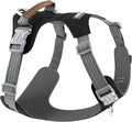 No Pull Dog Harness – Adjustable Reflective Nylon Vest for Small Medium Large Dogs, Escape Proof Training Harness with Leather Control Handle, Lightweight Aluminum Hardware (Black, M)