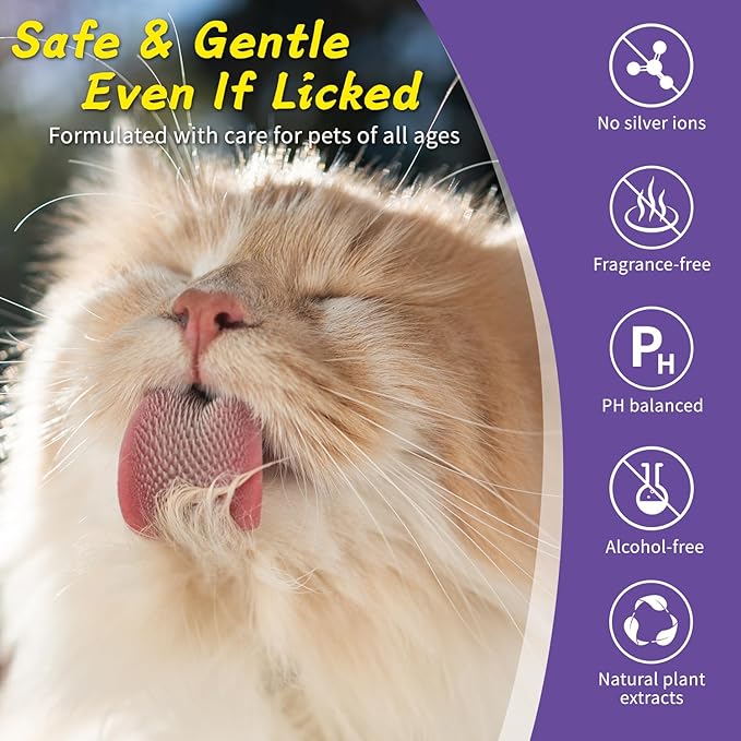 Pet Wipes, Cleaning Glove Wipes for Dogs & Cats Hypoallergenic, Lick-Safe, Full-Body Grooming & Deodorizing Wipes for Daily Care, Home & Outdoor Use (20 Counts)