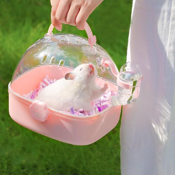 Bird Travel Cage Carrier, Panoramic View Secure Bird Habitat, Ventilated Transport Cage with Water Bottle, Ideal for Outdoor Adventures, Travel, Camping, Parrots, Finches, Budgies, Small Pet Birds