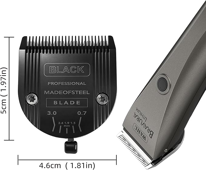 5-in-1 Stainless Steel Adjustable Dog Grooming Replacement Blades Compatible with Wahl Animal Clippers: Arco, Bravura, Chromado, Creativa, Figura, Motion