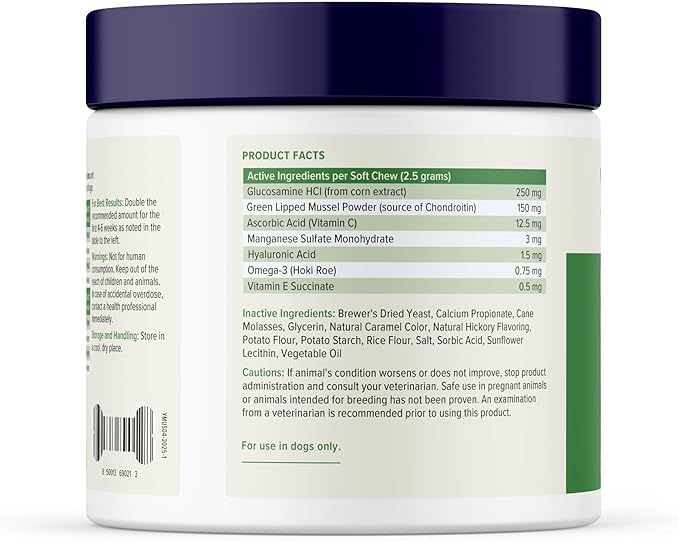 YuMOVE Dog Joint Supplement, Hip and Joint Supplement for Dogs with Glucosamine for Dogs, Hyaluronic Acid, Green Lipped Mussel and Omega 3, Dog Hip and Joint Aches and Stiffness (150 Soft Chews)