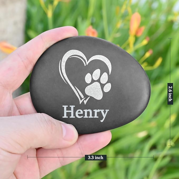 Personalized Pet Memorial Stones Gifts - Cat Memorial Stones - Dog Memorial Gravestone - Bereavement Gifts for Loss of Pet Dog - Loss of Pet Sympathy Gifts - Pet Memorial Gifts for Dogs Cats