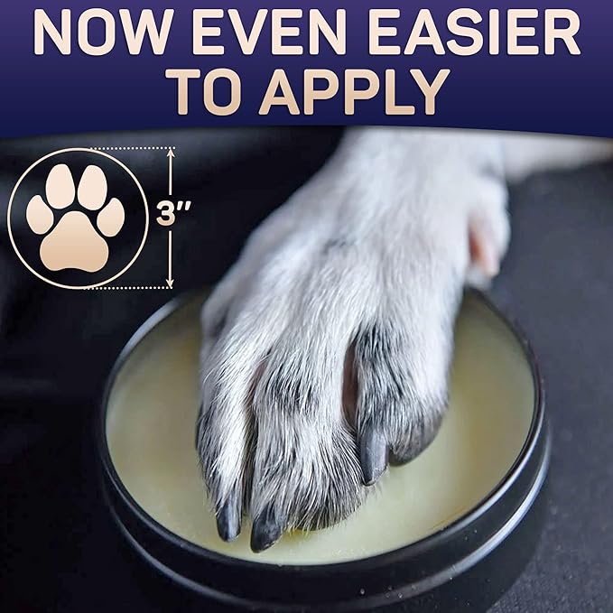 Dog Paw Balm Natural Moisturizer for Dry Cracked Paws - Lick Safe Paw Cream Wax with Aloe Vitamin E - Winter Summer Protection Hot Pavement Snow Salt - Healing Nose Balm
