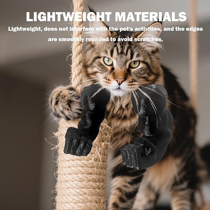 Creative Cat Muscle Arms,Cat Costumes for Cats Only,3D Printed Cat's Neck Arms with Muscle for Pet Cosplay, Birthday Party,Halloween Costume Accessories Lightweight Design