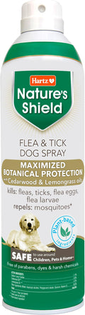 Hartz Nature’s Shield Flea & Tick Spray Treatment for Dogs, Natural and Effective Flea & Tick Prevention and Protection for Dogs with Cedarwood and Lemongrass Oil, 14 Ounces
