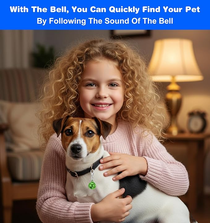 14 Pack Cat Collar Bell, Small Bells for Cat Collars with Keychain, Loud & Lightweight for Puppy, Kitten & Small Pets