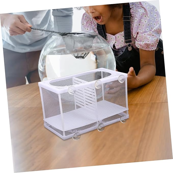 BESPORTBLE Aquarium Fish Breeding Box Isolation Net Incubator for Fish Tank High-Grade Material Increases Survival Rate Visible Mesh Design for Easy Observation