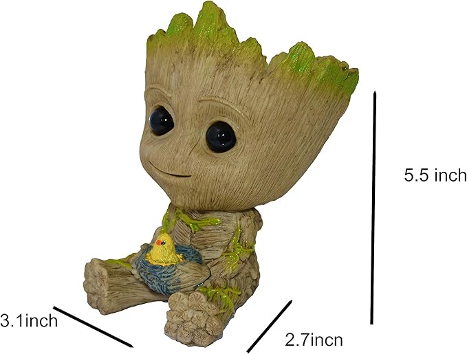 TEEMO Aquarium Groot Air Bubbler Decorations, Air Bubbler Decorations for Fish Tank.(Large Size 3.75'x5.7'x3.5')
