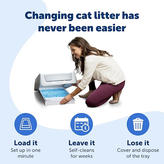 PetSafe ScoopFree Disposable Crystal Cat Litter Tray - Easy Cleaning Box - Refill Tray for Automatic Litter Box - Fresh Scent - 4.3 lb Bags - 3 Pack