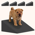 Dog Wedge Ramp for Stairs/Staircases, Portable & Lightweight Pet Ramp with Non-Slip Surface for Small Size Dogs Cats, Low Angled Dog Ramp for Elderly & Injured Pets (100LBS Capacity, 4Packs)