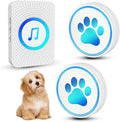Dog Door Bell for Potty Training, Smart Wireless Doggie Doorbell to Go Outside, 1000 Feet Long Range with IP65 Waterproof Super-Light Touch Button, 60 Melodies & Adjustable Volume (White)