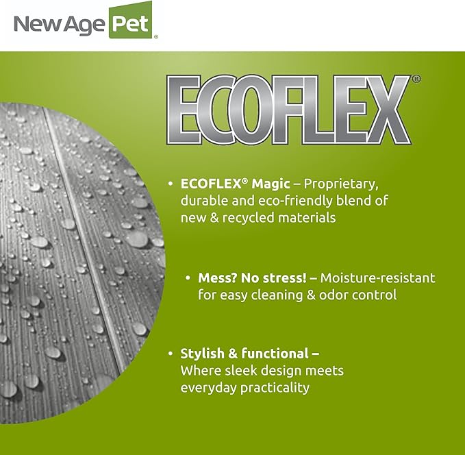 New Age Pet ECOFLEX Albany Outdoor Cat House, Weather‑Resistant, Dual Door Flaps, 21" W x 20" H