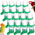 16 Pcs Automatic Bird Water Dispenser Bulk Plastic Bird Water Feeder Drinker Waterer for Pet Parrots Cage Parakeets Cockatiel Budgie Pigeon Quail Lovebirds Watering Supplies Drinking Bottle