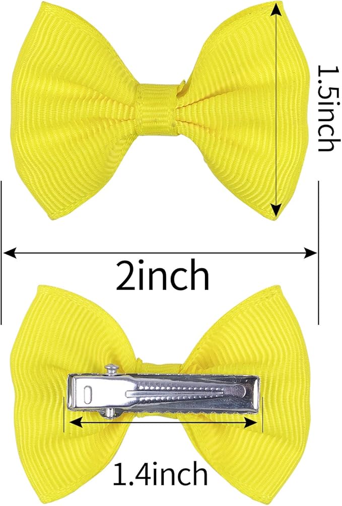 XIMA 48PCS(24pairs) Dog's Hair Bows Clips,Small Handmade Hair Accessories Bow Pet Puppy for Doggies Cat Kitten Rabbit Grooming Accessories (Mixcolors-48pcs Bows Hair Clip)