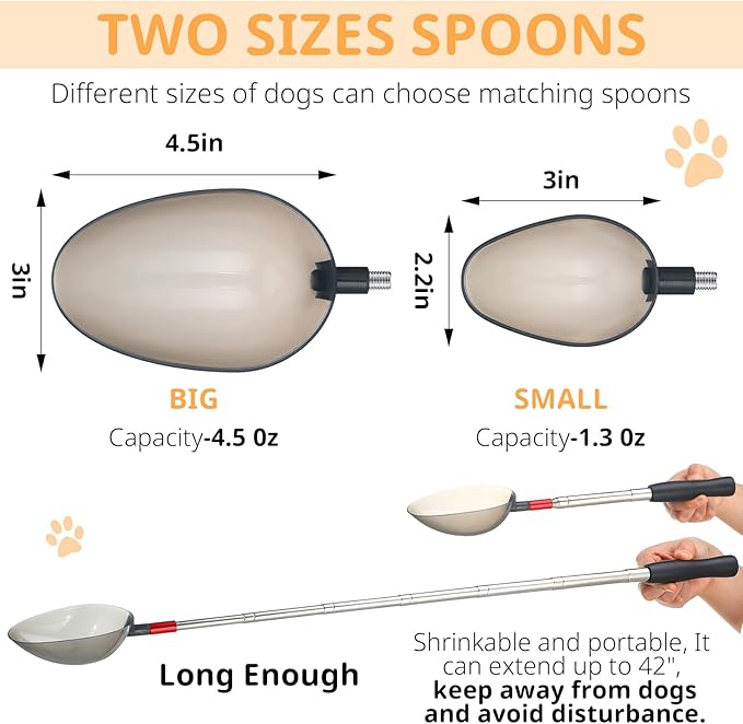 Nuanchu 4 Pcs Dog Urine Collection Kit Includes Pet & Cat Telescopic Urine Sample Collection, Pee Test Strips, Reusable Spoons and Cups for Veterinary Supplies