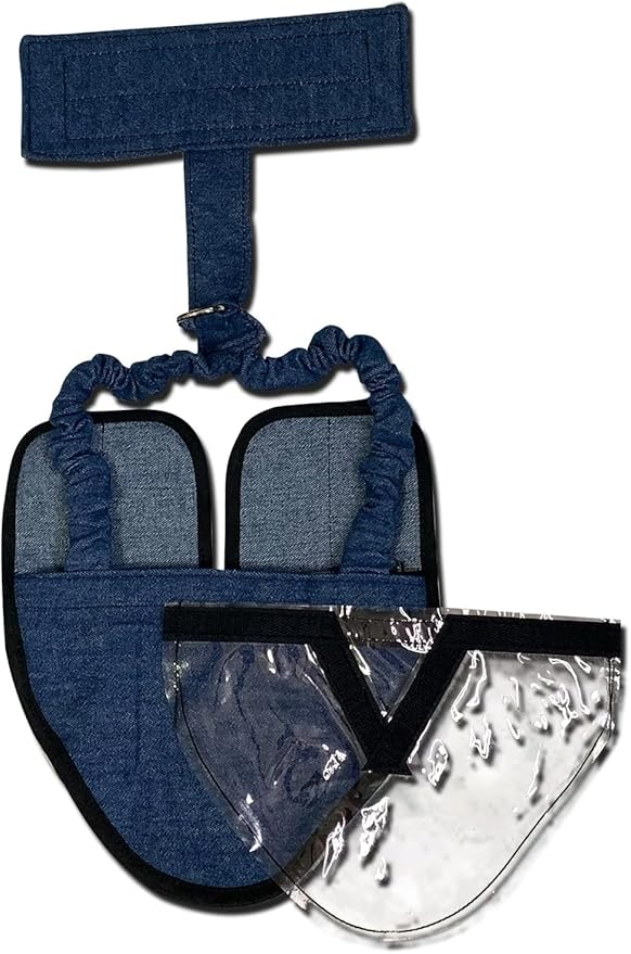 Hen Holster Wrap-Around Bird Diaper & Harness for Hens, Roosters, Ducks, Geese - with Removable Vinyl Liner, Adjustable Fit for Outdoor Adventures & Indoor Use - Easy to wear - Large, Denim
