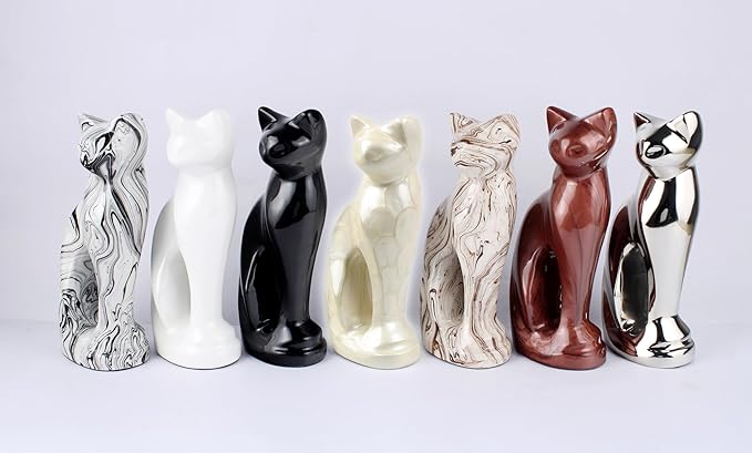 Cat Urns for Ashes - Pet Memorial Cat Urn Cat Memorial Gift, Pet Urn for Cat Ashes Keepsake Pet urns for Cats Ashes, Pet Ashes Urn, Pet Cremation Urn (Pearl)