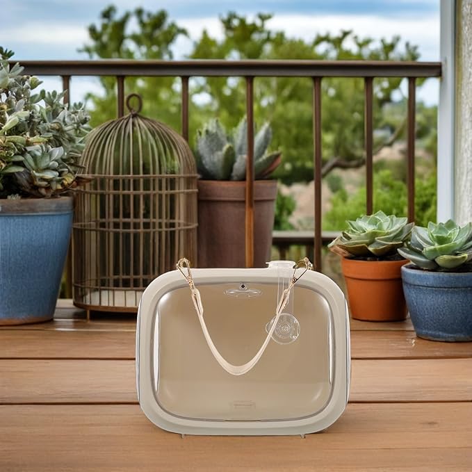 Healifty Portable Parrot Carrier Travel Cage with Handle Breathable Small Bird Travel Cage Bag for Parakeets Lovebirds Cockatiels