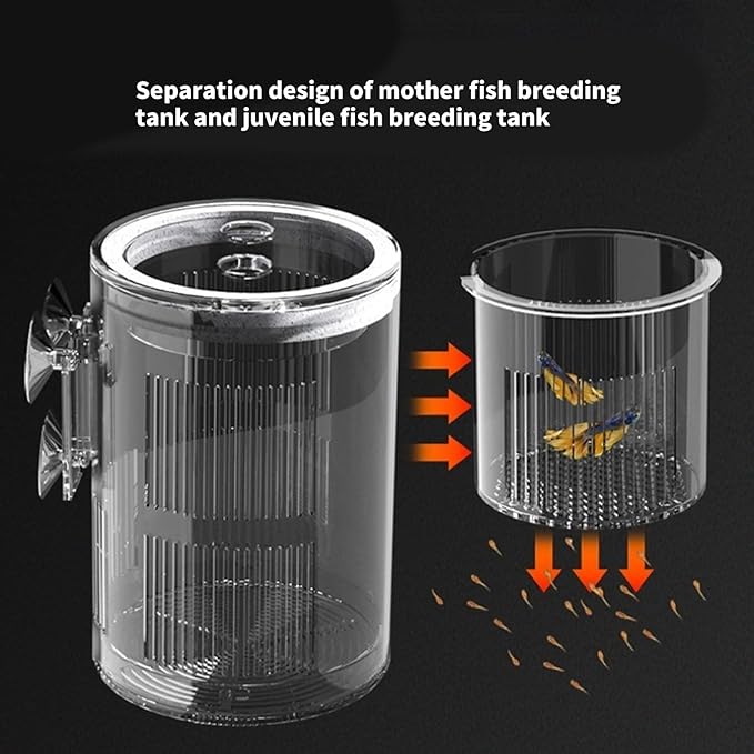 Aquarium Breeder Box for Fishtank Breeding Incubator Small Fish Hatchery Fish Spawning Box Separation Tanks