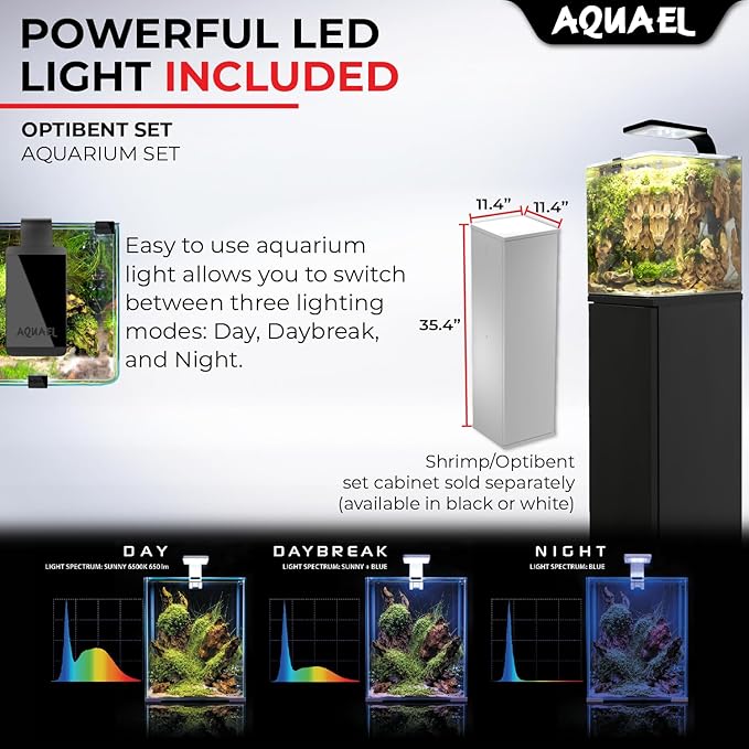 Aquael OptiBent Set (Black, 30L / 7.6 US Gal.)