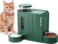 Gardner Pet Automatic Gravity Cat Food Feeder and Water Dispenser Stainless Steel Two-in-One Set Large Capacity Dispenser for Pets Dogs, Puppies, Kittens-(0.8 Gallons x 2)