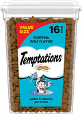 Temptations Cat Treats Classic Crunchy and Soft Cat Treats, Tempting Tuna Flavor, 16 oz. Tub