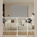 ALLAIBB White 40.55" Extra Tall Wide 29.92-62.60" Baby Gate Pressure Mounted Walk Through Child Kids Safety Toddler Tension Pet Dog Gates with Extension for Doorways Kitchen