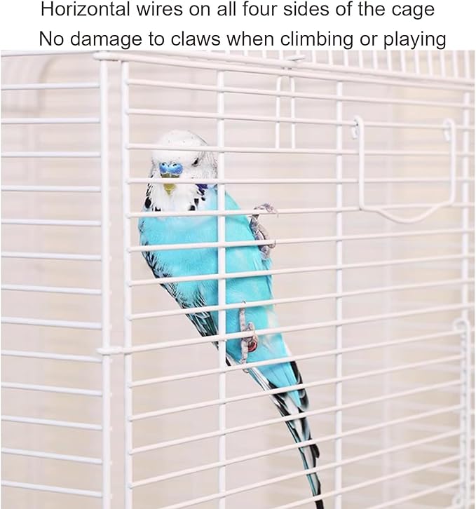Bird Cage, Parakeet Cages, for Small and Medium-Sized Parrots Such as Budgies, Munias, Peonies, Pearls, Cockatiels, etc(Pink)