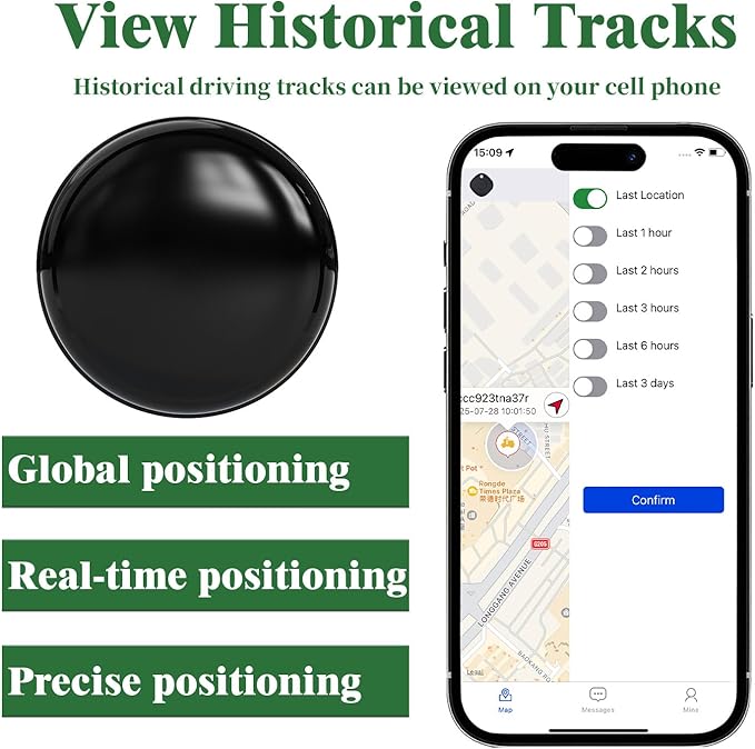 GPS Tracker for Vehicles,Cars,Kids,Pets,and Motorcycles | Real-Time Location Tracking | No Monthly Fee No Subscription | GPS Tracker for Car,Dog,Elderly,and Personal Use