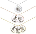 Anavia Personalized Pet Portrait Necklace, Handmade Memorial Jewelry Gift, Custom Round Disc Photo Engraved Necklace for Animal Lovers, Dog Mom, Dog Dad