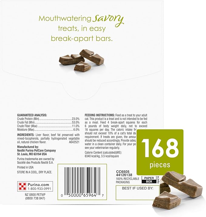 Purina Fancy Feast Limited Ingredient Cat Treats, Savory Cravings Chicken Flavor - 3 oz. Box