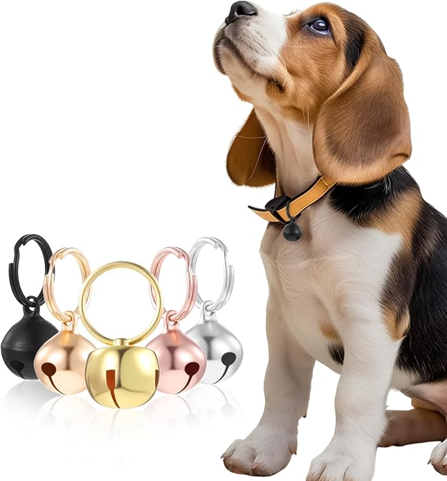 10 Pcs Small Bell for Dog Collar, 1/2 Inch Dog Bells for Collar for Small Dogs And Cats for Puppy Collars, Secure Attachment, Clear Ringing Sound
