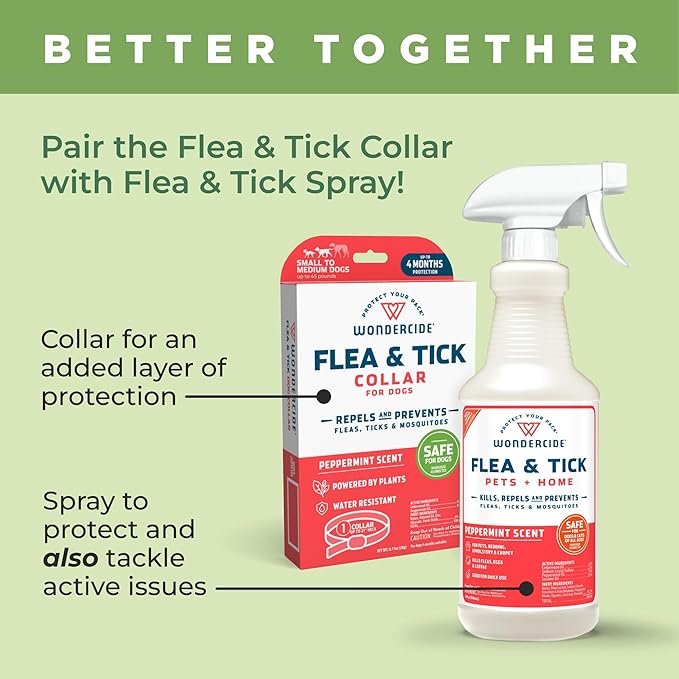 Wondercide Dog Collar - Flea, Tick, and Mosquito Repellent for Dogs - with Natural Essential Oils - Up to 4 Months Protection - Large (Pack of 2)