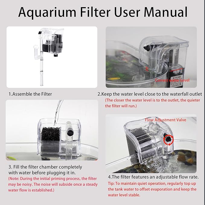 2 Gallon Aquarium Starter Kit with LED Light & Quiet Filter, Complete Small Fish Tank for Betta, Mini Desktop Acrylic Tank, Ideal for Shrimp Guppy Jellyfish Goldfish Beta, Office, Home, or Gift
