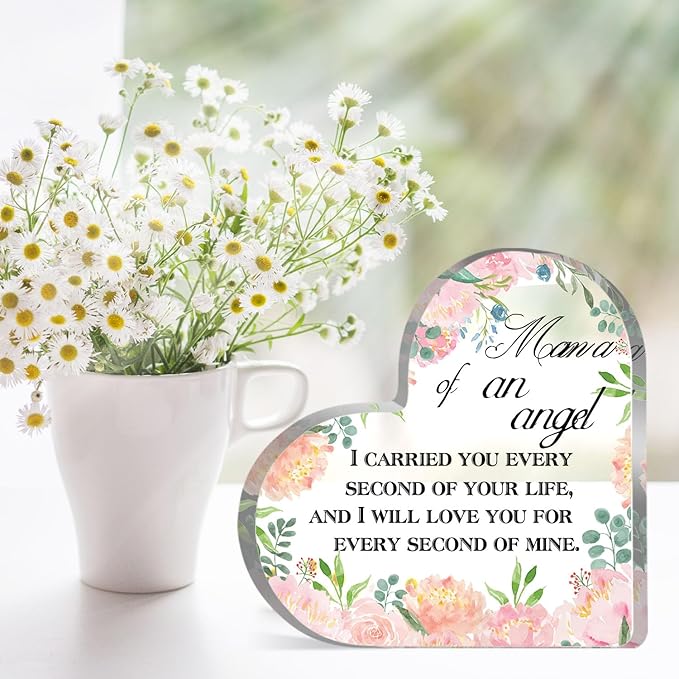 Miscarriage Gifts for Mothers Mom Bereavement Remembrance Miscarriage Acrylic Keepsake for Loss of Infant Baby Pregnancy Loss Gifts Grief Sympathy Memorial Table Decorations