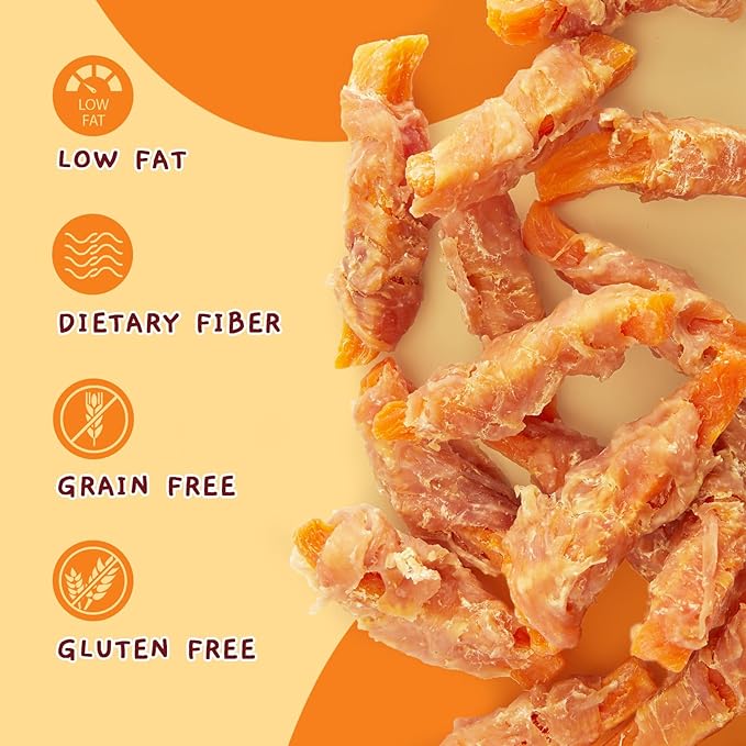 Jungle Calling Chicken & Sweet Potato Dog Treats – Gluten-Free, Grain-Free, High-Protein Natural Chews for Medium/Large Breeds, 10.6 oz