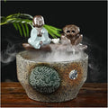 Aquarium Aquarium Ceramic Fish Tank Home Living Room Circulation Flow Water Fish Tank Feng Shui Lucky Ornament Balcony Goldfish Bowl Fish Tank Fish Tank Decorations (Color : A)