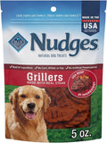 Blue Buffalo Nudges Grillers Natural Dog Treats, Made in the USA with Real Steak, 5-oz Bag