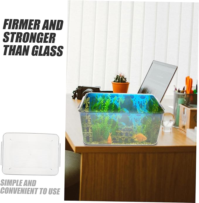 Transparent Small Fish Tank Durable Plastic Goldfish Breeding Bowl for Home Decor Modern Design Compact for Freshwater Fish and Shrimp