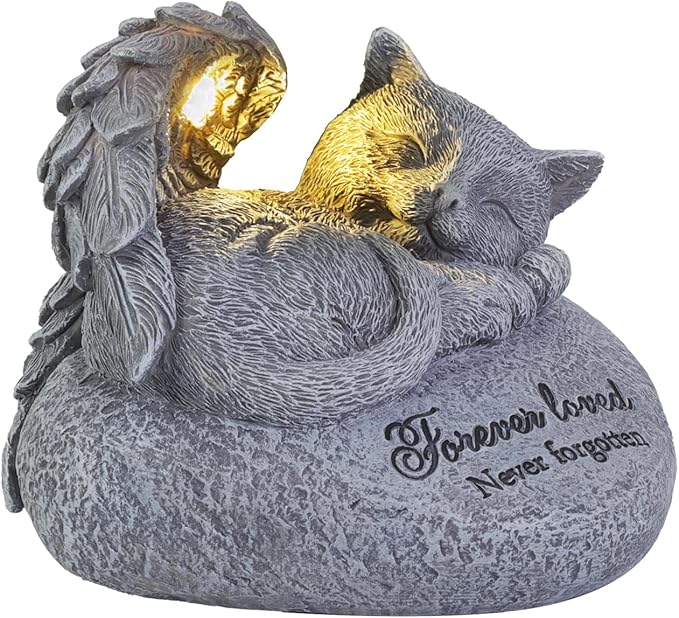 Cat Memorial Gifts for Loss of Cat,Pet Sympathy Gift,is Placed in The Outdoor Garden or Tombstone Loss of Pet Sympathy Gift