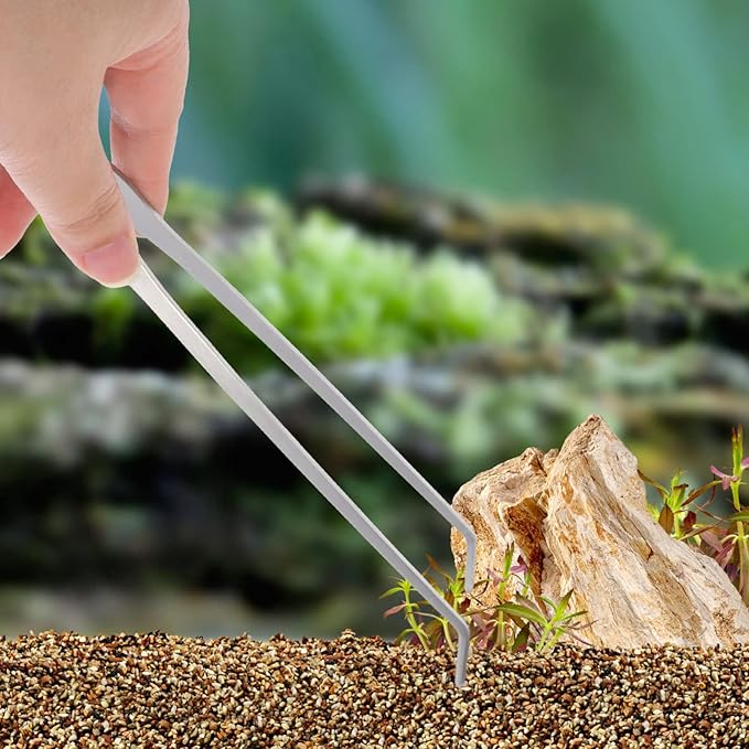 FRCOLOR 2pcs Professional Aquatic Plant Tongs Long Tweezers for Aquarium Plant Trimming Tools