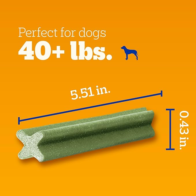 Pedigree Dentastix Dog Dental Treats, Large Breed Dog Treats, Fresh Flavor, 1.46 lb. Bag (28 Treats Total)