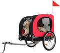 【Upgraded】 Dog Bike Trailer for Medium Large Dogs - Convertible to Jogging Stroller, 88Lbs Capacity, Waterproof & Ventilated Design with Safety Flag, Universal Hitch for 20-29" Bikes