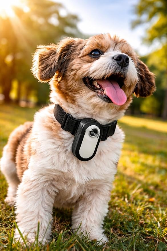 Dog Collar Camera 1080P HD – Dog POV Camera with 170° Wide Angle Lens, Mini Action Camera for Dogs, Video Recording with Micro SD Card, Lightweight Pet Body Cam (No WiFi)