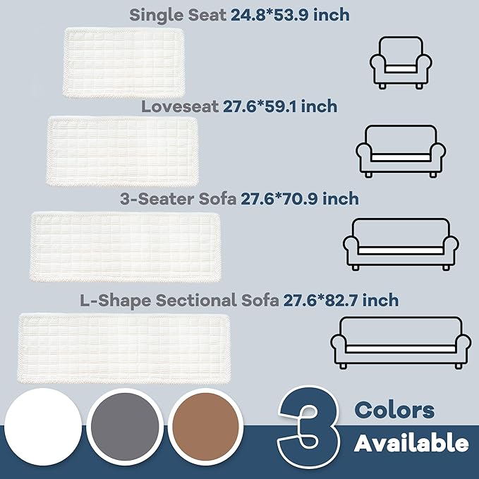 Washable Dog Couch Cover Protector, Non Slip Dog Bed Mat Machine Washable Large Blanket for Dogs, Pet Couches Covers for Sofa (Cream, 27.6 * 59.1 '')