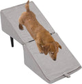 Split Ottoman Dog Ramp, 2-in-1 Foldable Lightweight Folding Pet Ramps Stairs, Dog Ramp for Bed and Couch, for Small Animal, Small Dog, Large Dog, Elderly Pet (Dark Grey, 11.8 * 11.8 * 7.8in)