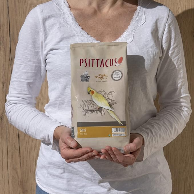 Psittacus Mini 1 lb | Complete Pellet Diet for Cockatiels, Conures and Cockatoos | Premium Food for Birds, 100% no-GMO